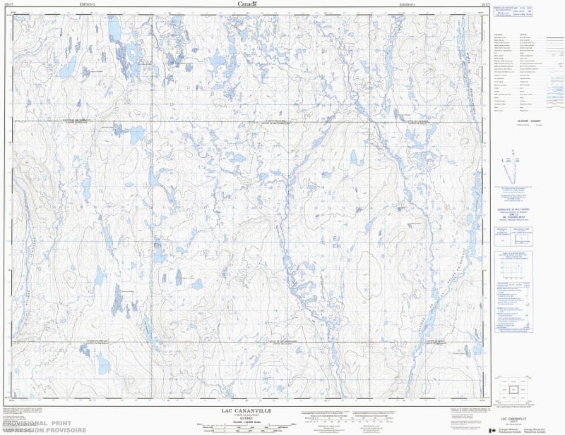 023C07 - LAC CANANVILLE - Topographic Map