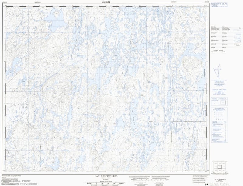 023C11 - LAC DESPINOLLES - Topographic Map