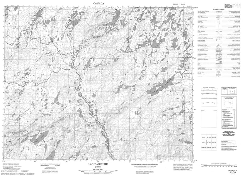 023D01 - LAC DAGUILHE - Topographic Map