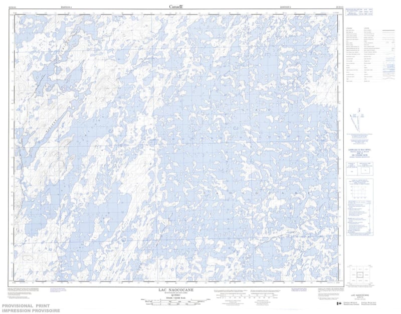 023D15 - LAC NAOCOCANE - Topographic Map