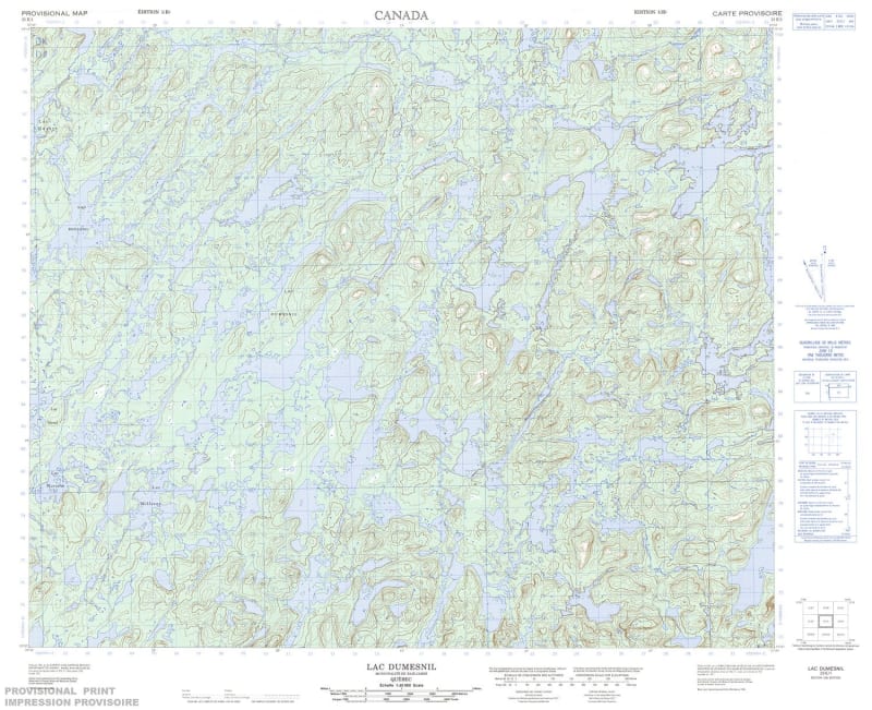 023E01 - LAC DUMESNIL - Topographic Map
