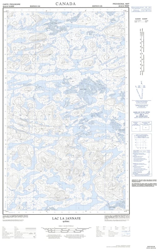 023G12W - LAC LA JANNAYE - Topographic Map