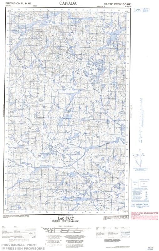 023G14E - LAC PRAT - Topographic Map