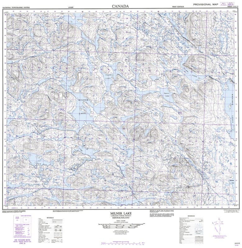023G15 - MILNER LAKE - Topographic Map