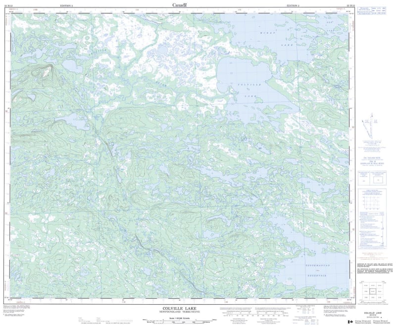 023H12 - COLVILLE LAKE - Topographic Map