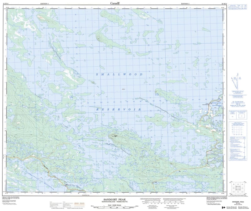 023H14 - SANDGIRT PEAK - Topographic Map