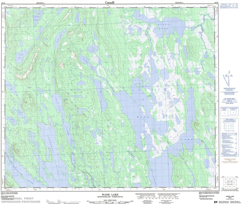 023I05 - WADE LAKE - Topographic Map