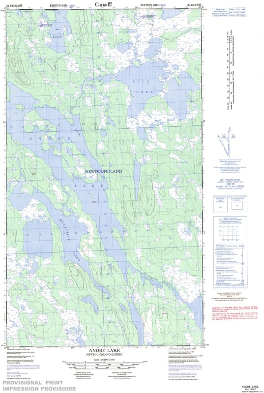 023I12E - ANDRE LAKE - Topographic Map