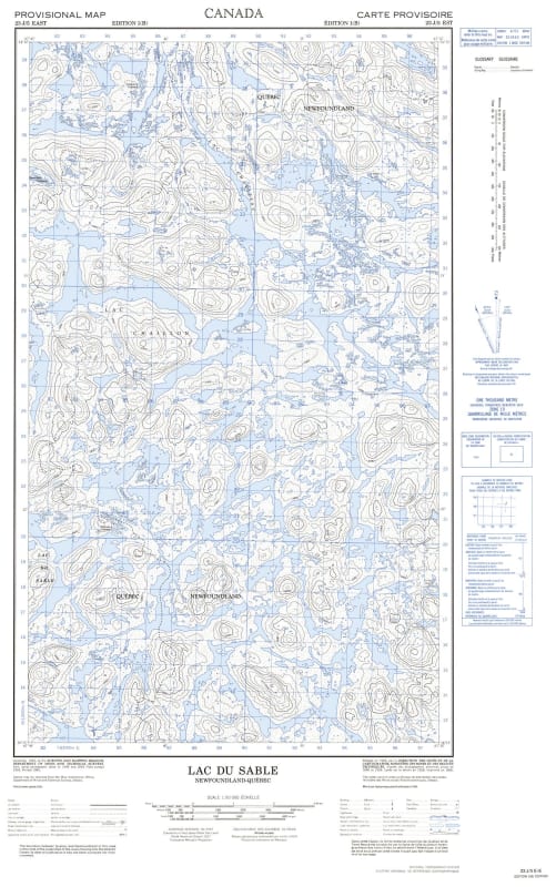 023J05E - LAC DU SABLE - Topographic Map