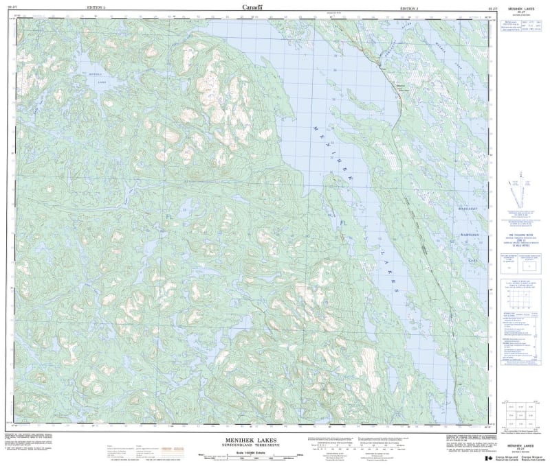 023J07 - MENIHEK LAKES - Topographic Map