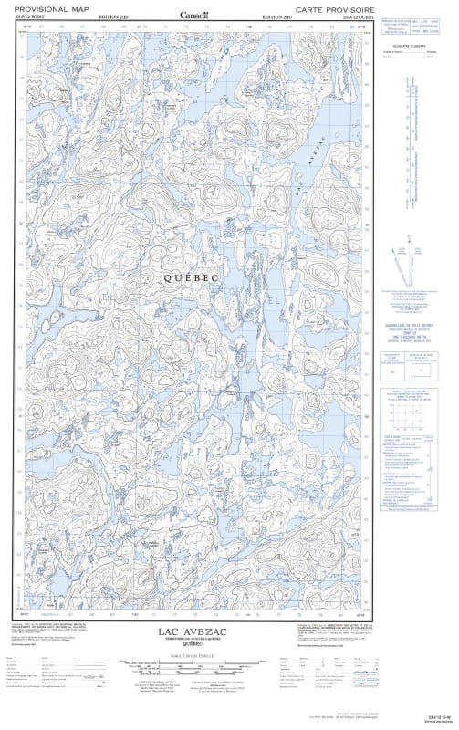 023J12W - LAC AVEZAC - Topographic Map