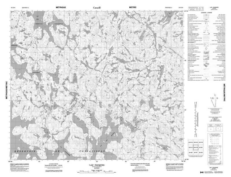 023K10 - LAC FAUQUES - Topographic Map