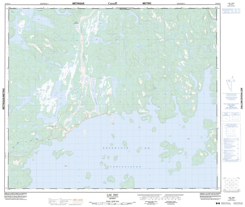 023K13 - LAC PAU - Topographic Map