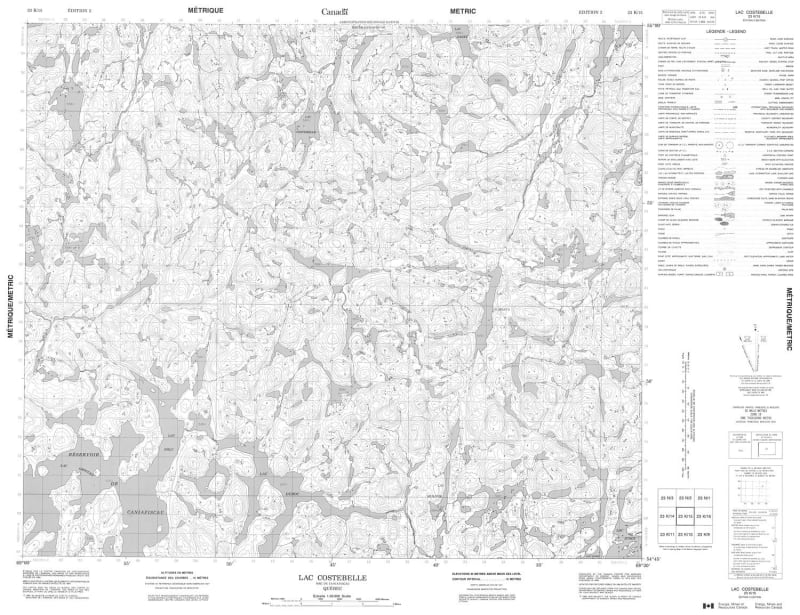 023K15 - LAC COSTEBELLE - Topographic Map