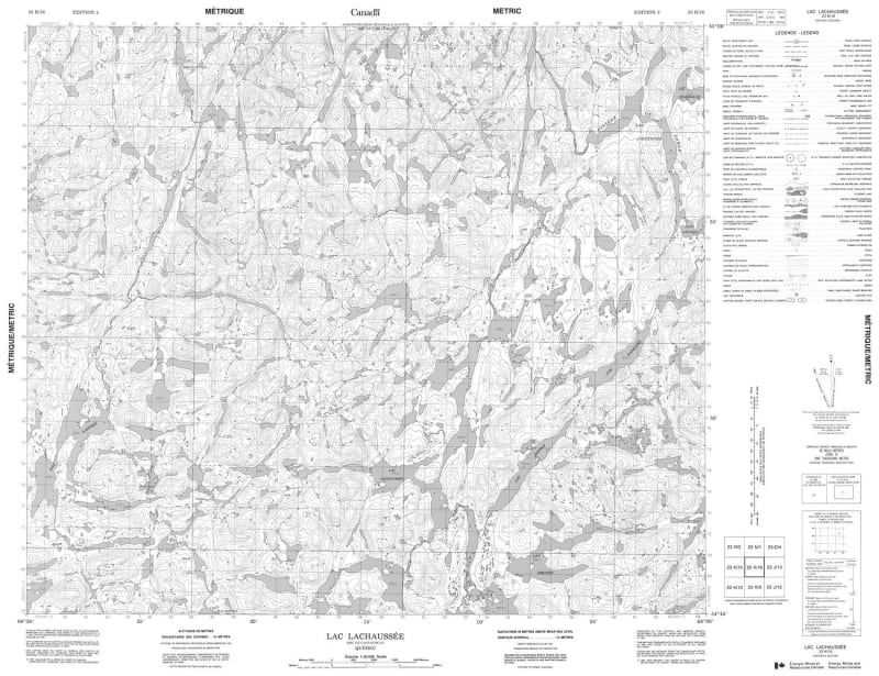 023K16 - LAC LACHAUSSEE - Topographic Map