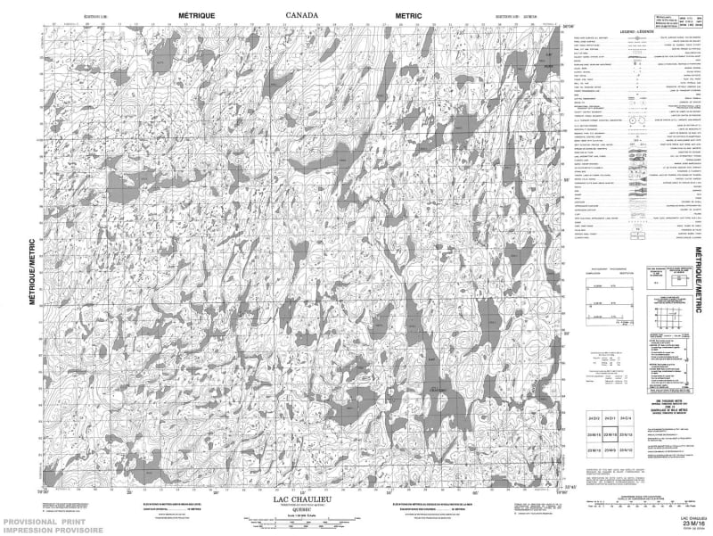 023M16 - LAC CHAULIEU - Topographic Map