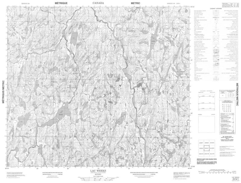 023N01 - LAC WEEKS - Topographic Map