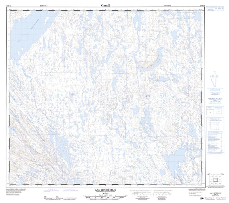 024B12 - LAC HORSESHOE - Topographic Map