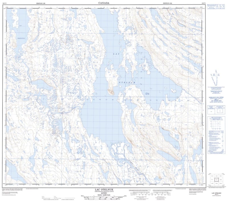 024C01 - LAC OTELNUC - Topographic Map