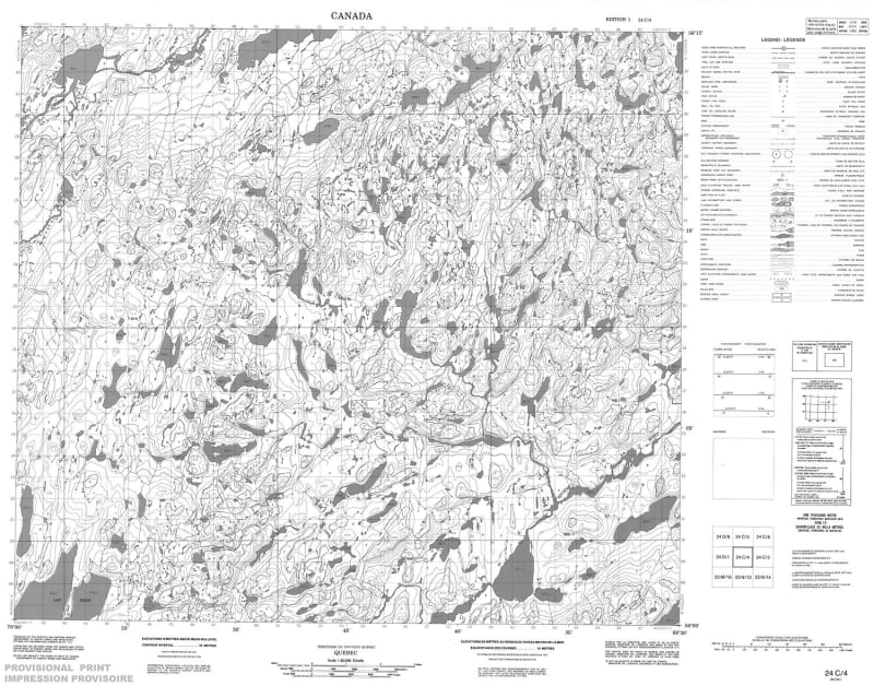 024C04 - LAC WAWIYUSI ANATWAYACH - Topographic Map