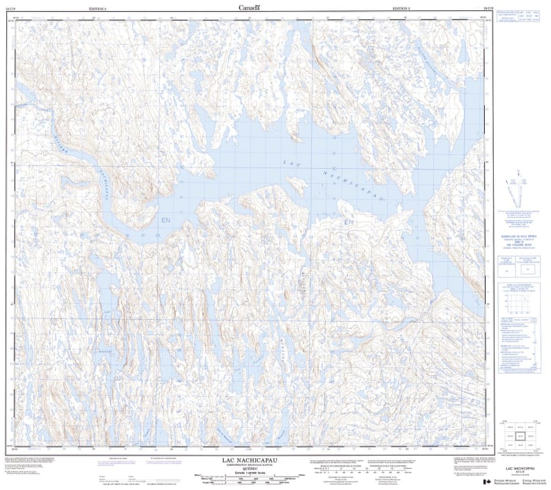 024C09 - LAC NACHICAPAU - Topographic Map