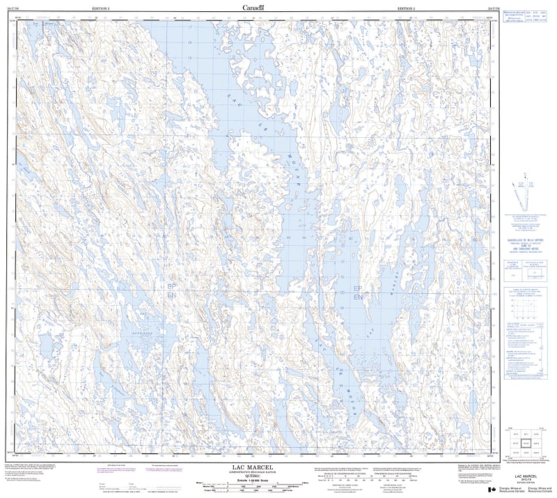 024C16 - LAC MARCEL - Topographic Map
