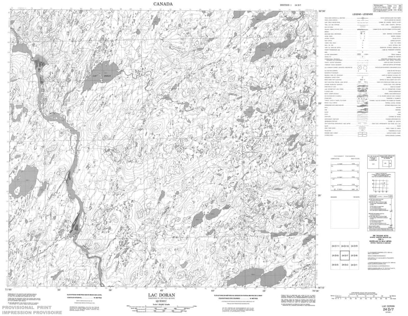 024D07 - LAC DORAN - Topographic Map