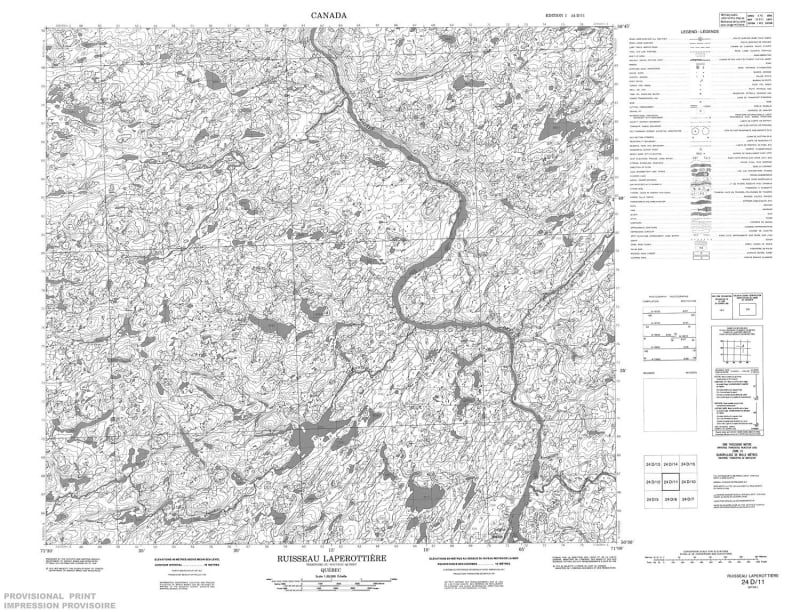 024D11 - RUISSEAU LAPEROTTIERE - Topographic Map