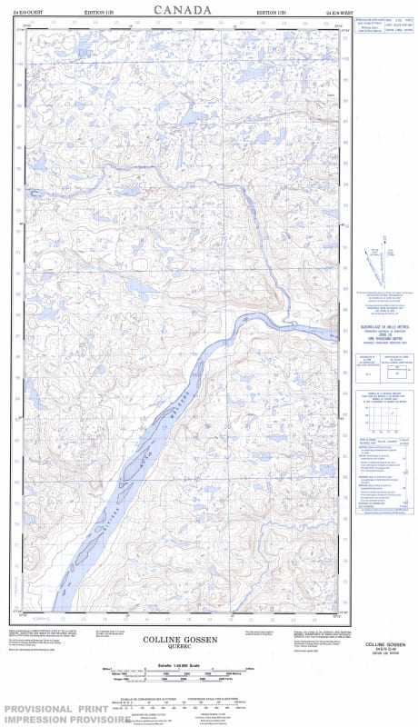 024E09W - COLLINE GOSSEN - Topographic Map