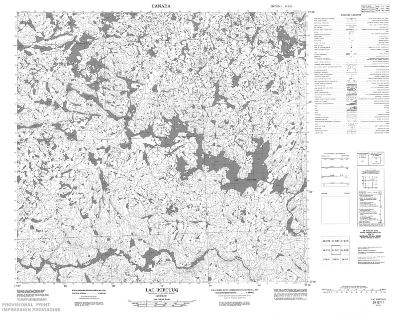 024E11 - LAC IKIRTUUQ - Topographic Map