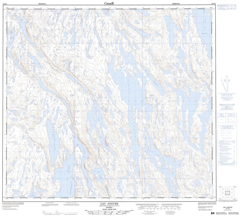 024F02 - LAC JOGUES - Topographic Map