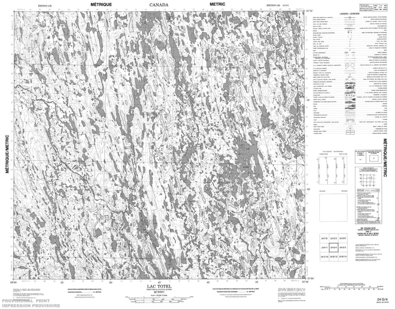 024G04 - LAC TOTEL - Topographic Map