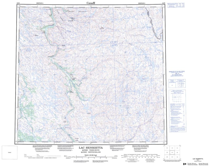 024H - LAC HENRIETTA - Topographic Map
