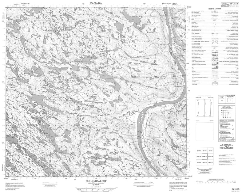 024H13 - ILE QIJUALUIT - Topographic Map