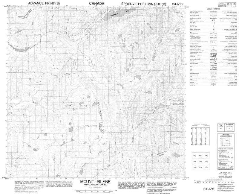 024I16 - MOUNT SILENE - Topographic Map