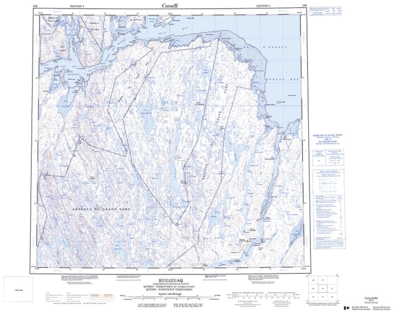 024K - KUUJJUAQ - Topographic Map