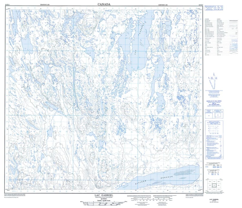 024K02 - LAC GABRIEL - Topographic Map