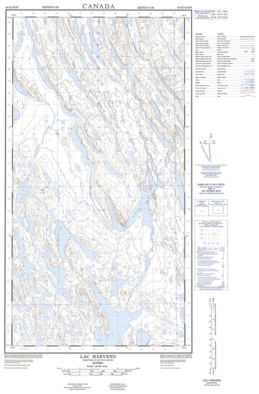 024K05E - LAC HARVENG - Topographic Map