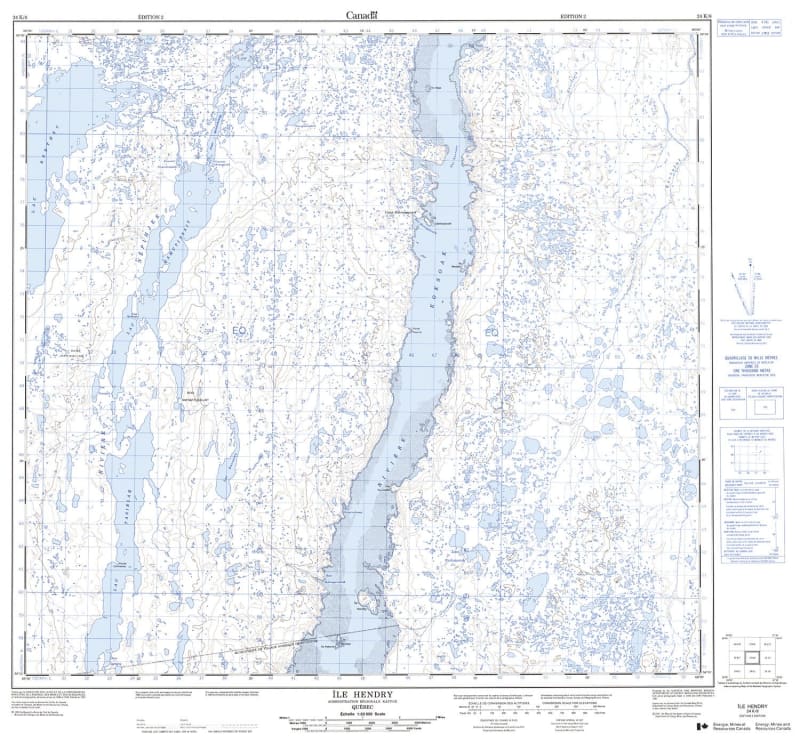 024K08 - ILE HENDRY - Topographic Map