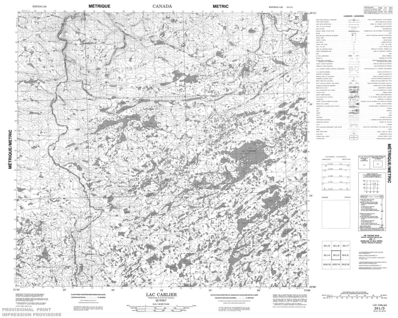 024L03 - LAC CARLIER - Topographic Map