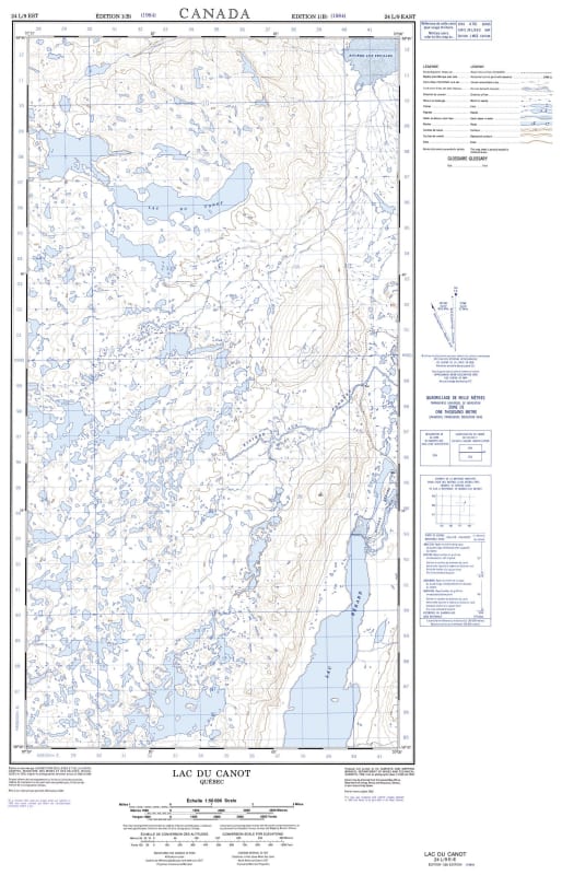 024L09E - LAC DU CANOT - Topographic Map