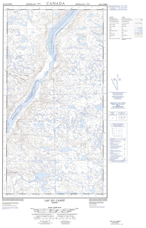 024L09W - LAC DU CANOT - Topographic Map