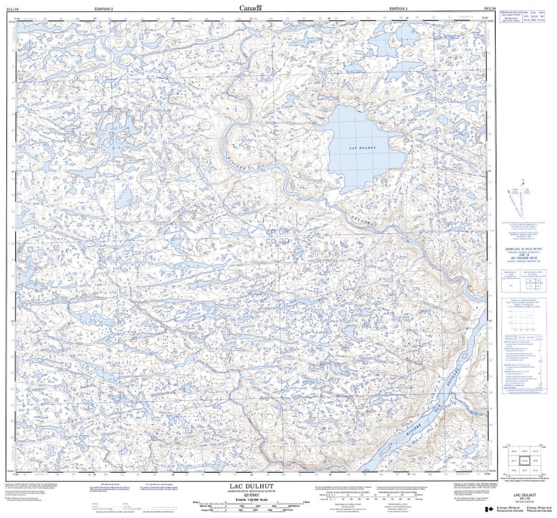 024L10 - LAC DULHUT - Topographic Map