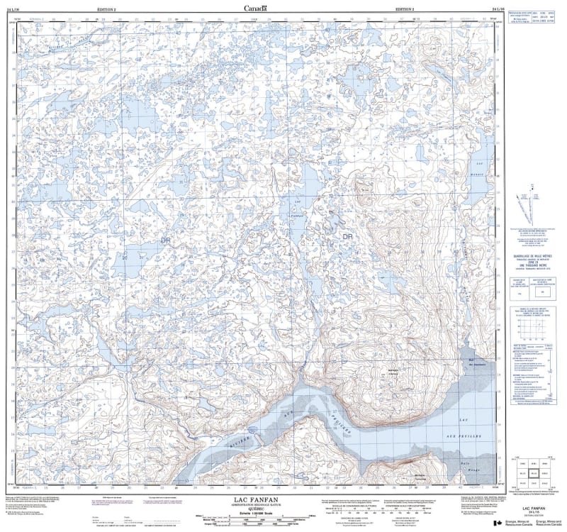 024L16 - LAC FANFAN - Topographic Map