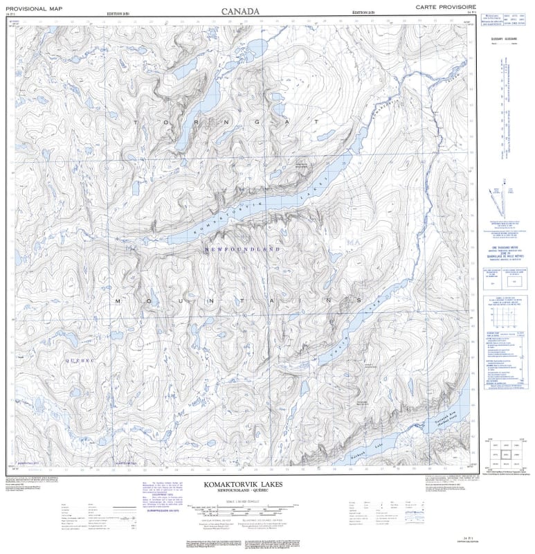 024P01 - KOMAKTORVIK LAKES - Topographic Map