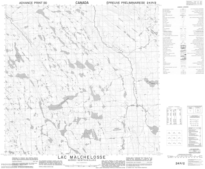 024P02 - LAC MALCHELOSSE - Topographic Map
