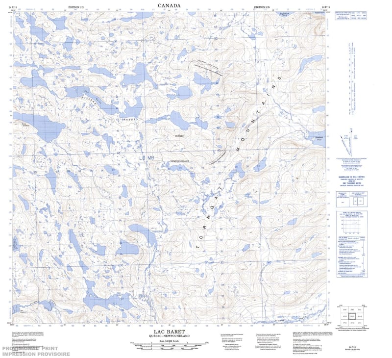 024P15 - LAC BARET - Topographic Map