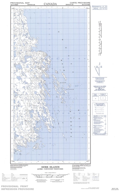 025C14W - EIDER ISLANDS - Topographic Map
