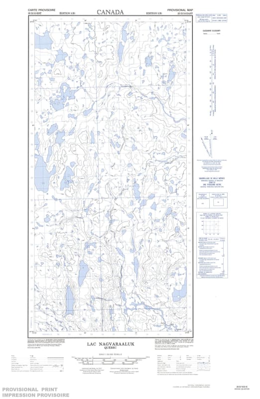 025D10E - LAC NAGVARAALUK - Topographic Map