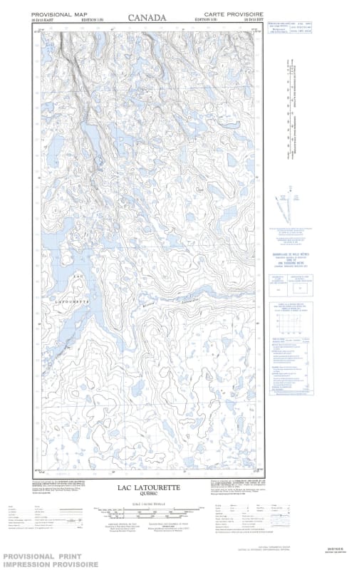 025D15E - LAC LATOURETTE - Topographic Map